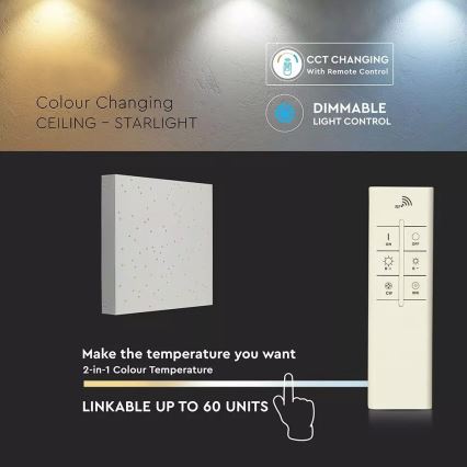 Plafonnier LED à intensité modulable 1xLED/8W/230V + télécommande