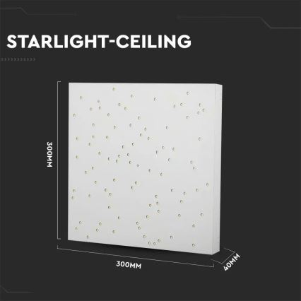 Plafonnier à intensité variable 1xLED/8W/230V 30x30 cm + Télécommande