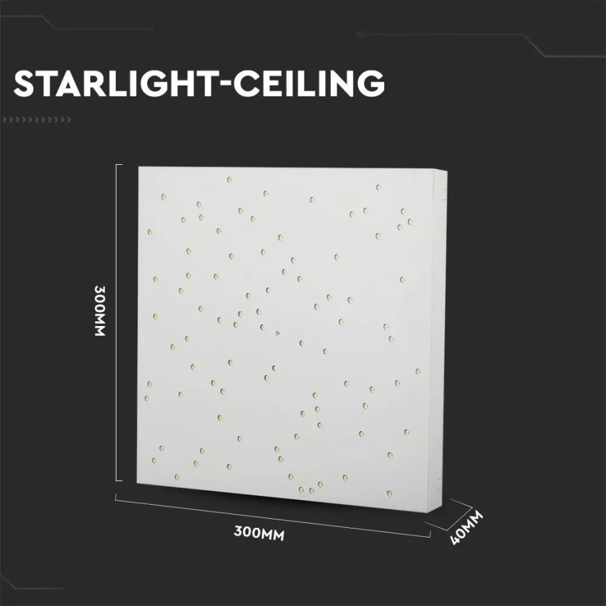 Plafonnier à intensité variable 1xLED/8W/230V 30x30 cm + Télécommande