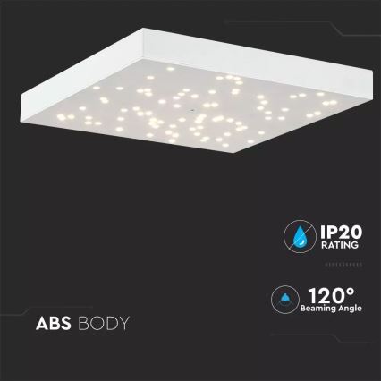 Plafonnier à intensité variable 1xLED/8W/230V 30x30 cm + Télécommande