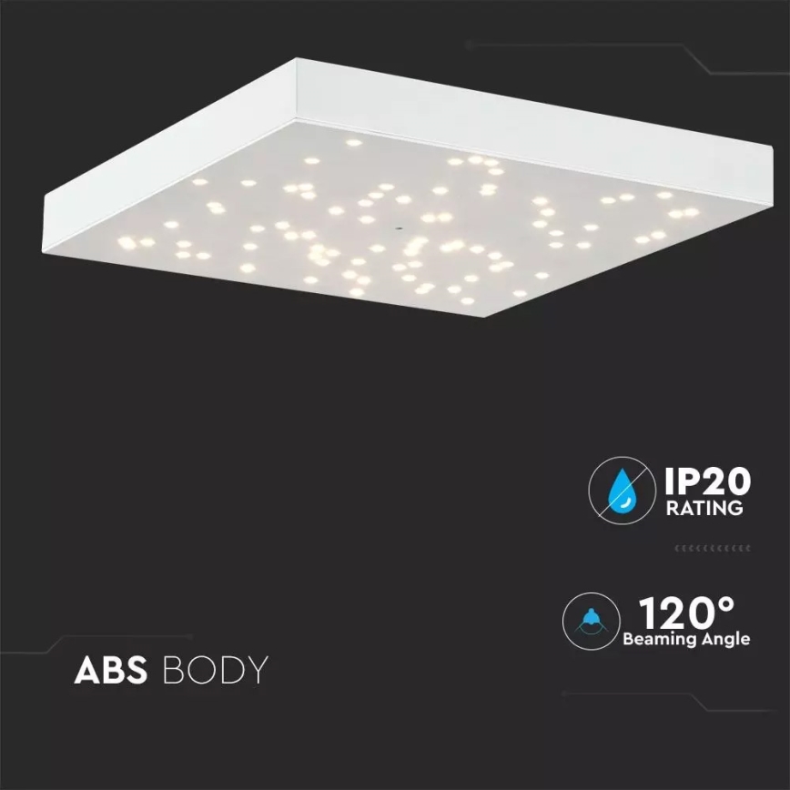 Plafonnier à intensité variable 1xLED/8W/230V 30x30 cm + Télécommande