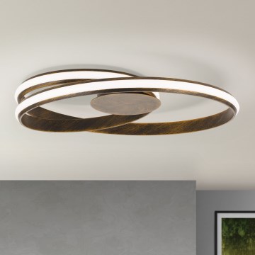 Plafonnier à intensité variable CIRCUS LED/30W/230V marron/patine