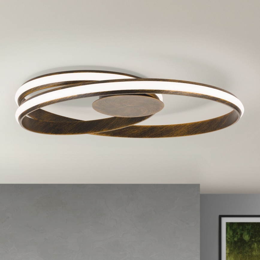 Plafonnier à intensité variable CIRCUS LED/30W/230V marron/patine