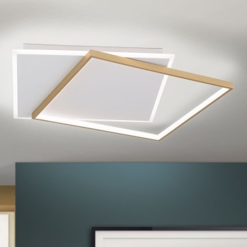 Plafonnier à intensité variable EMANUEL LED/50W/230V blanc/doré