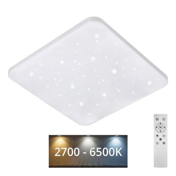 Plafonnier à intensité variable FLORA LED/60W/230V 2700-6500K 53x53 cm + télécommande