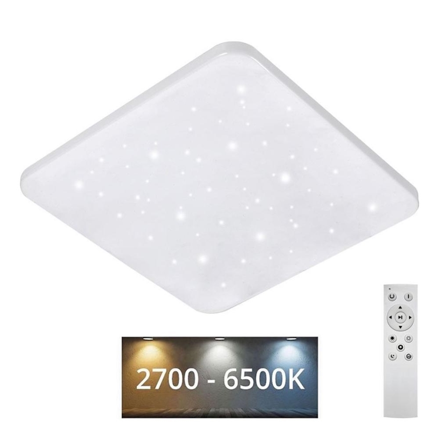 Plafonnier à intensité variable FLORA LED/60W/230V 2700-6500K 53x53 cm + télécommande