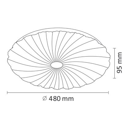 Plafonnier à intensité variable FLOWER LED/36W/230V + télécommande