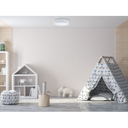 Plafonnier enfant à intensité variable SMART GALAXY KIDS LED/24W/230V 3000-6500K points colorés + télécommande