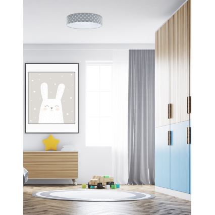 Plafonnier enfant à intensité variable SMART GALAXY KIDS LED/24W/230V 3000-6500K points gris/blanc + télécommande