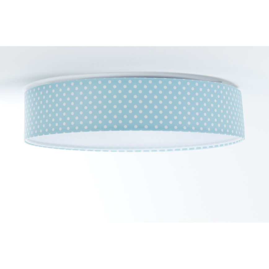 Plafonnier enfant à intensité variable SMART GALAXY KIDS LED/24W/230V 3000-6500K points turquoise/blanc + télécommande