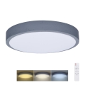 Plafonnier à intensité variable GREY LED/60W/230V 3000-6500K gris d. 49 cm + télécommande