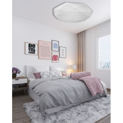 Plafonnier à intensité variable INDUS LED/60W/230V 2700-6500K d. 58 cm + télécommande