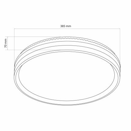 Plafonnier à intensité variable salle de bain JADWIGA LED/42W/230V d. 38,5 cm 3000-6000K IP44 + télécommande