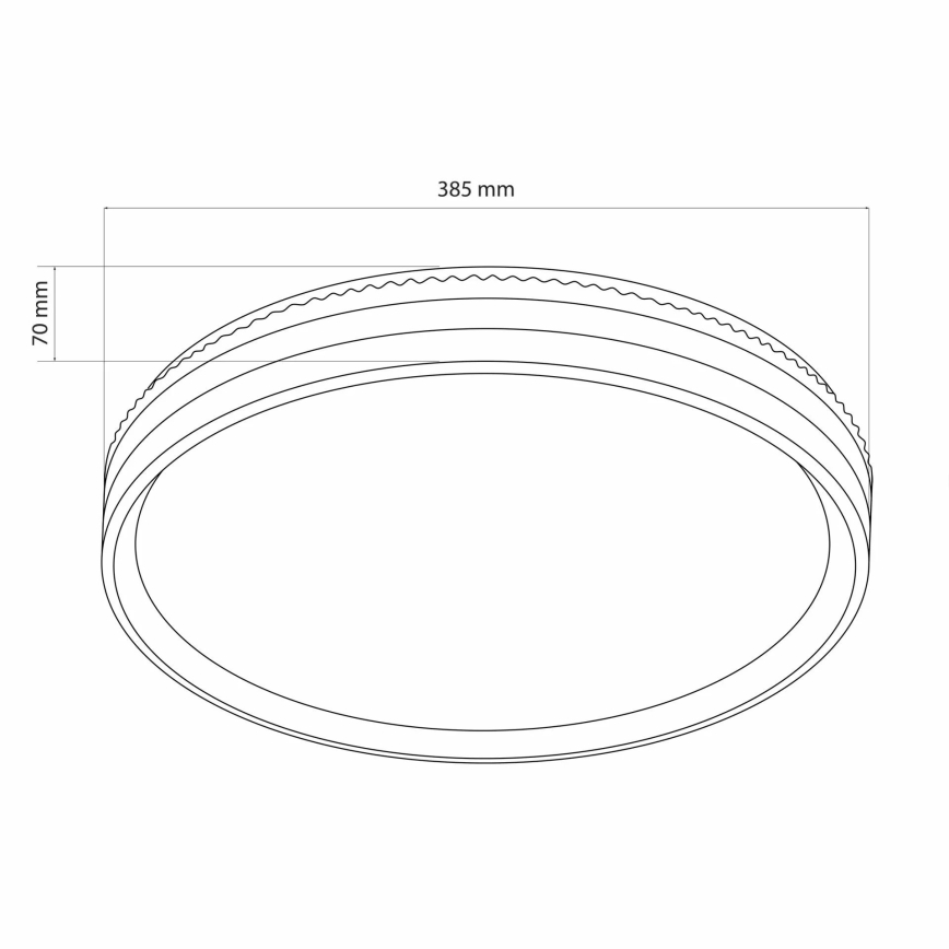 Plafonnier à intensité variable salle de bain JADWIGA LED/42W/230V d. 38,5 cm 3000-6000K IP44 + télécommande