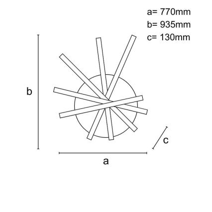 Plafonnier à intensité variable LED/120W/230V 3000-6500K + télécommande