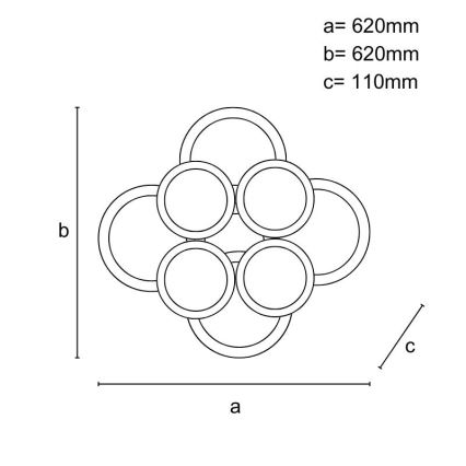 Plafonnier à intensité variable LED/200W/230V 3000-6500K + télécommande