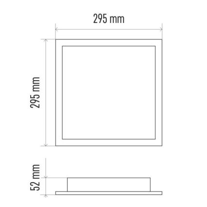 Plafonnier à intensité variable LED/20W/230V + télécommande carré 2700K-6000K