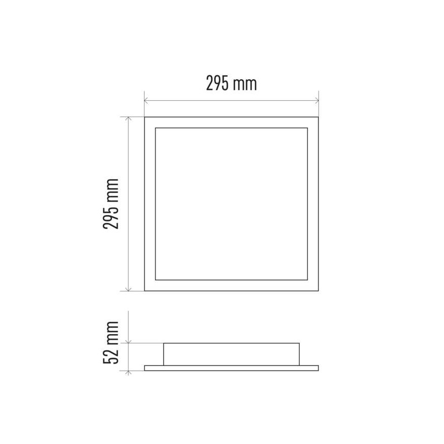 Plafonnier à intensité variable LED/20W/230V + télécommande carré 2700K-6000K
