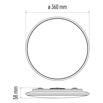 Plafonnier à intensité variable LED/24W/230V rond + télécommande ronde 2700K-6500K