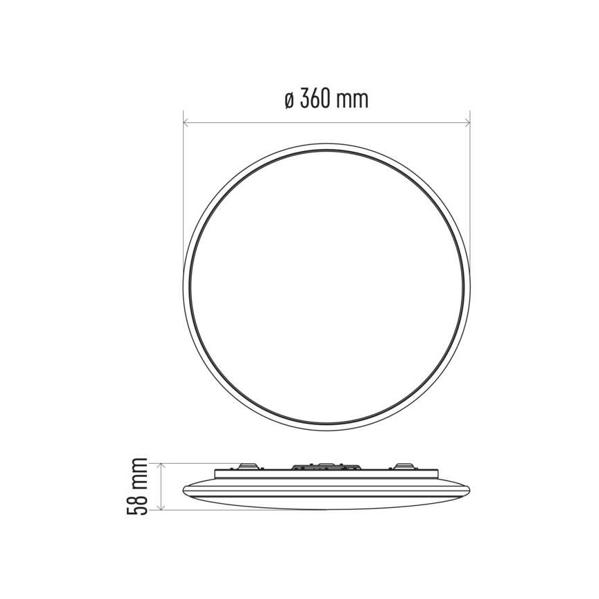 Plafonnier à intensité variable LED/24W/230V rond + télécommande ronde 2700K-6500K