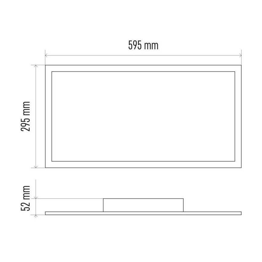 Plafonnier à intensité variable LED/25W/230V rectangle 2700K-6000K + télécommande