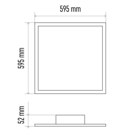 Plafonnier à intensité variable LED/40W/230V carré 2700K-6000K + télécommande