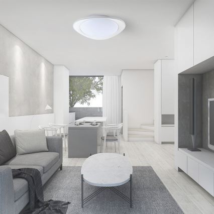Plafonnier à intensité variable LED/40W/230V 3000-6500K 45 cm blanc + télécommande