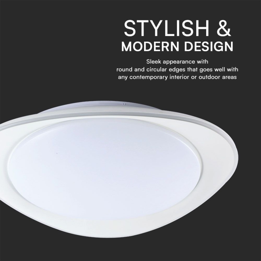 Plafonnier à intensité variable LED/40W/230V 3000-6500K 45 cm blanc + télécommande