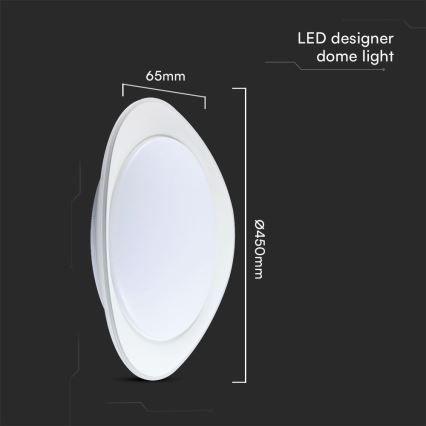 Plafonnier à intensité variable LED/40W/230V 3000-6500K 45 cm blanc + télécommande