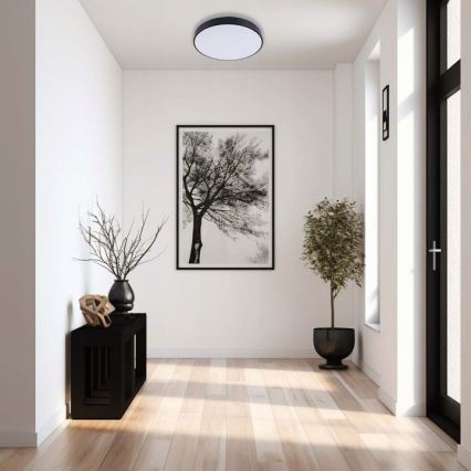 Plafonnier à intensité variable LED/40W/230V 3000-6500K d. 40 cm noir + Télécommande