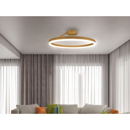 Plafonnier à intensité variable LED/40W/230V 3000-6500K doré + télécommande