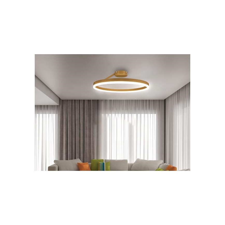 Plafonnier à intensité variable LED/40W/230V 3000-6500K doré + télécommande