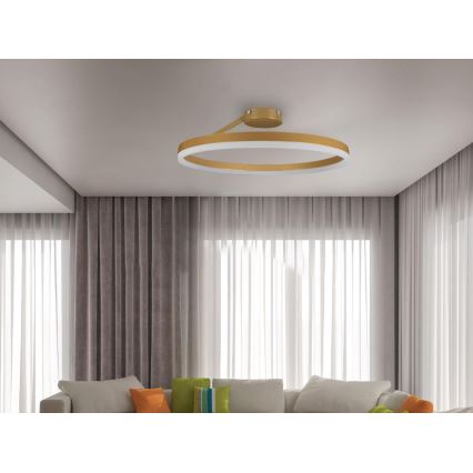 Plafonnier à intensité variable LED/40W/230V 3000-6500K doré + télécommande