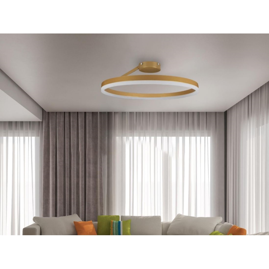 Plafonnier à intensité variable LED/40W/230V 3000-6500K doré + télécommande