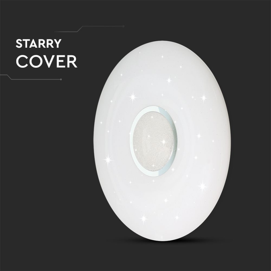 Plafonnier à intensité variable LED/40W/230V 3000K/4000K/6500K d. 49 cm + Télécommande