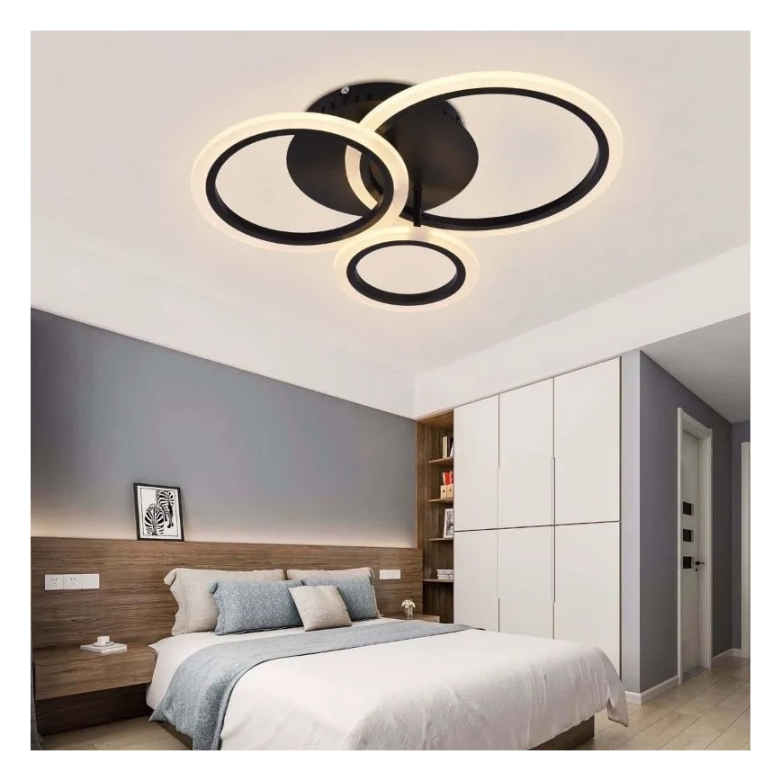 Plafonnier à intensité variable LED/40W/230V 3000-6500K noir + télécommande