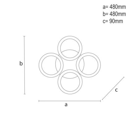Plafonnier à intensité variable LED/55W/230V 3000-6500K + Télécommande