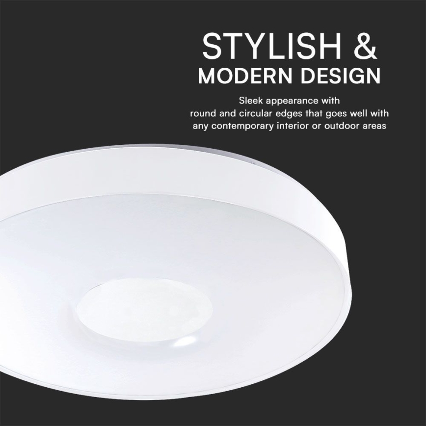 Plafonnier à intensité variable LED/60W/230V 3000-6500K 49,5 cm blanc + télécommande