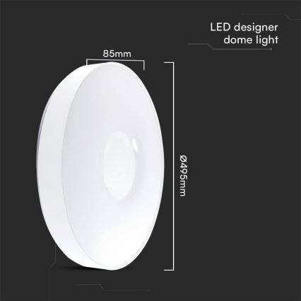 Plafonnier à intensité variable LED/60W/230V 3000-6500K 49,5 cm blanc + télécommande