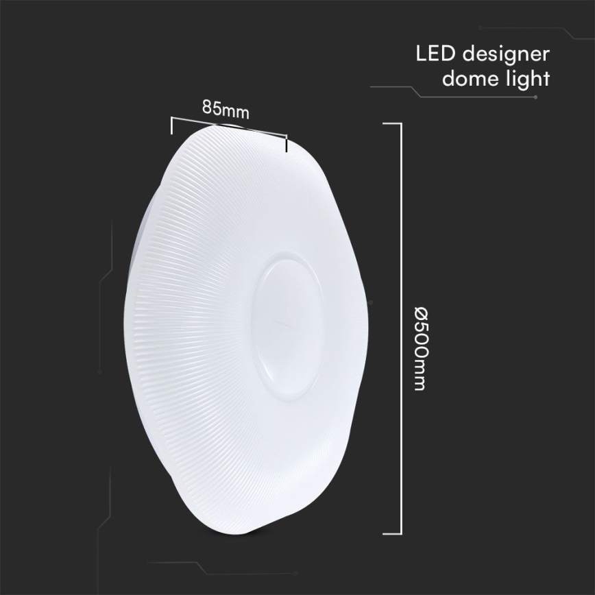 Plafonnier à intensité variable LED/60W/230V 3000-6500K 50 cm blanc + télécommande