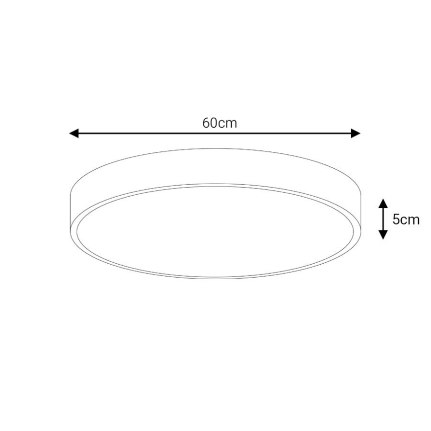 Plafonnier à intensité variable LED/60W/230V 3000-6500K d. 60 cm blanc + Télécommande