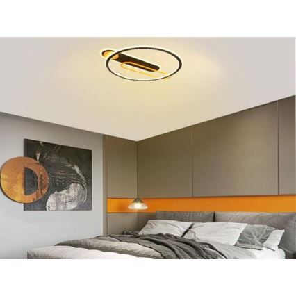 Plafonnier à intensité variable LED/60W/230V 3000-6500K noir + télécommande