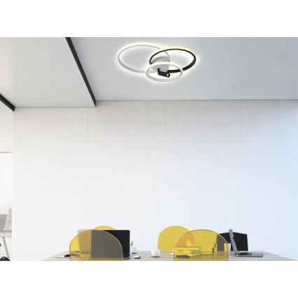 Plafonnier à intensité variable LED/70W/230V 3000-6500K blanc/noir + télécommande