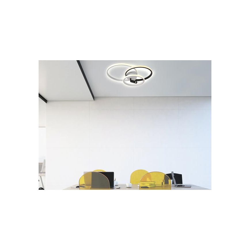 Plafonnier à intensité variable LED/70W/230V 3000-6500K blanc/noir + télécommande