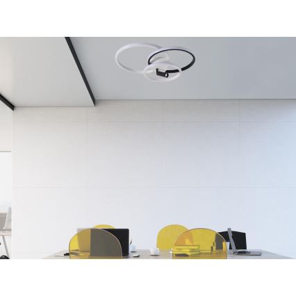 Plafonnier à intensité variable LED/70W/230V 3000-6500K blanc/noir + télécommande