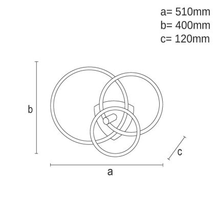 Plafonnier à intensité variable LED/70W/230V 3000-6500K blanc/noir + télécommande