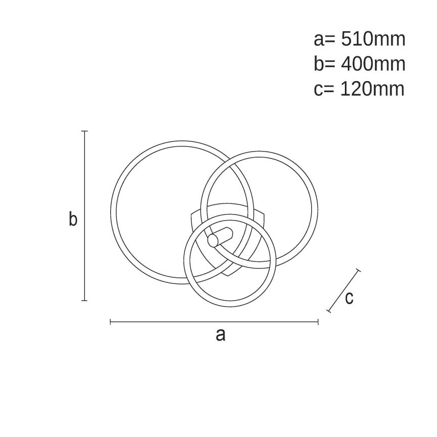 Plafonnier à intensité variable LED/70W/230V 3000-6500K blanc/noir + télécommande