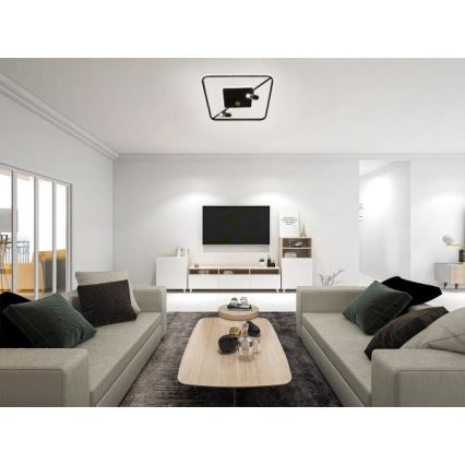 Plafonnier à intensité variable LED/70W/230V 3000-6500K noir + Télécommande