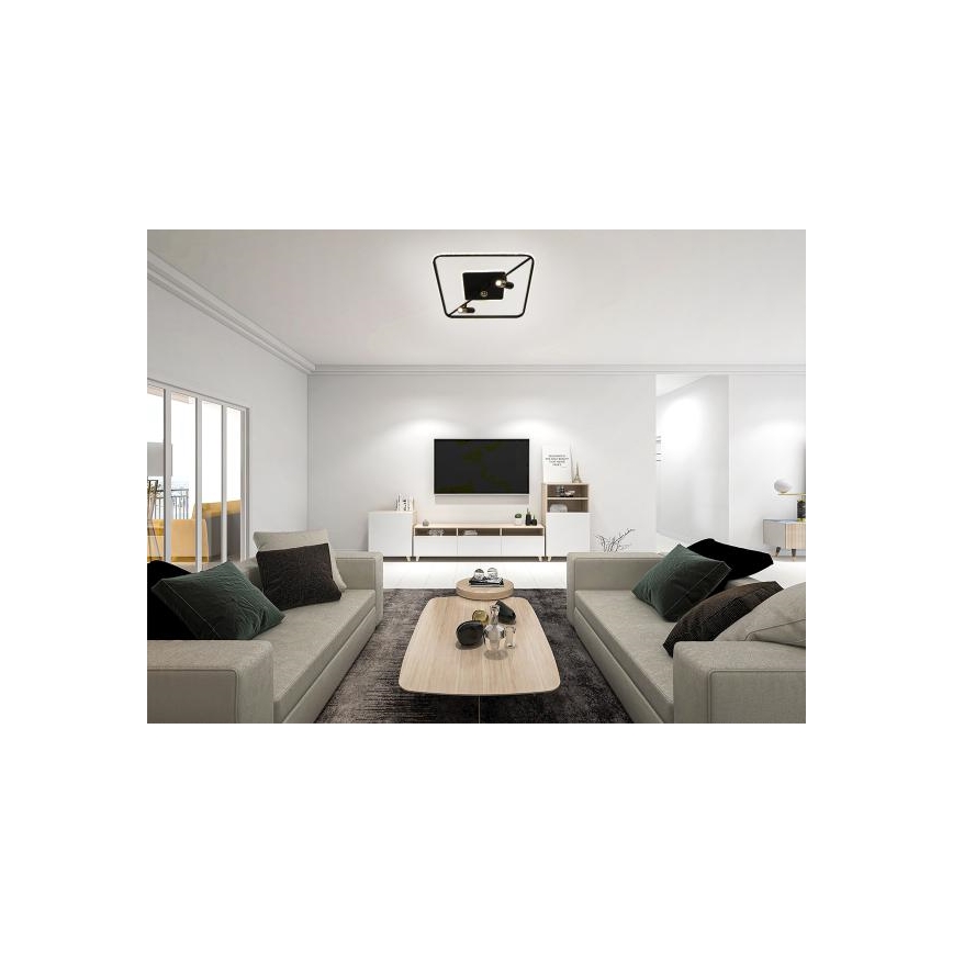 Plafonnier à intensité variable LED/70W/230V 3000-6500K noir + Télécommande