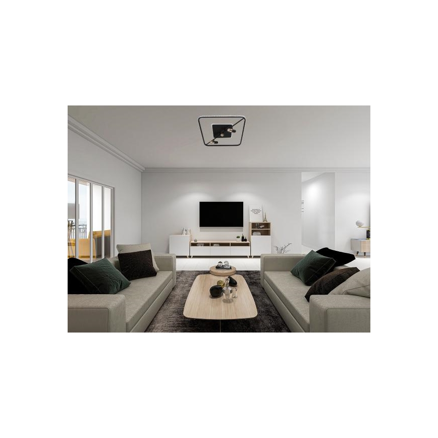 Plafonnier à intensité variable LED/70W/230V 3000-6500K noir + Télécommande